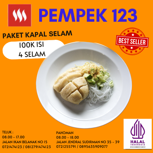 

Pempek 123 Lampung Pusat. 4 kapal selam. 100.000