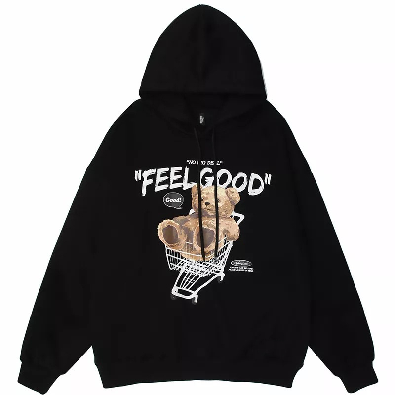 Hoodie Bear Feel Good/Hoodie Pria/Hodie Wanita Unisex/Hodie Pria/Hoodie Wanita/Hodie Pria Distro