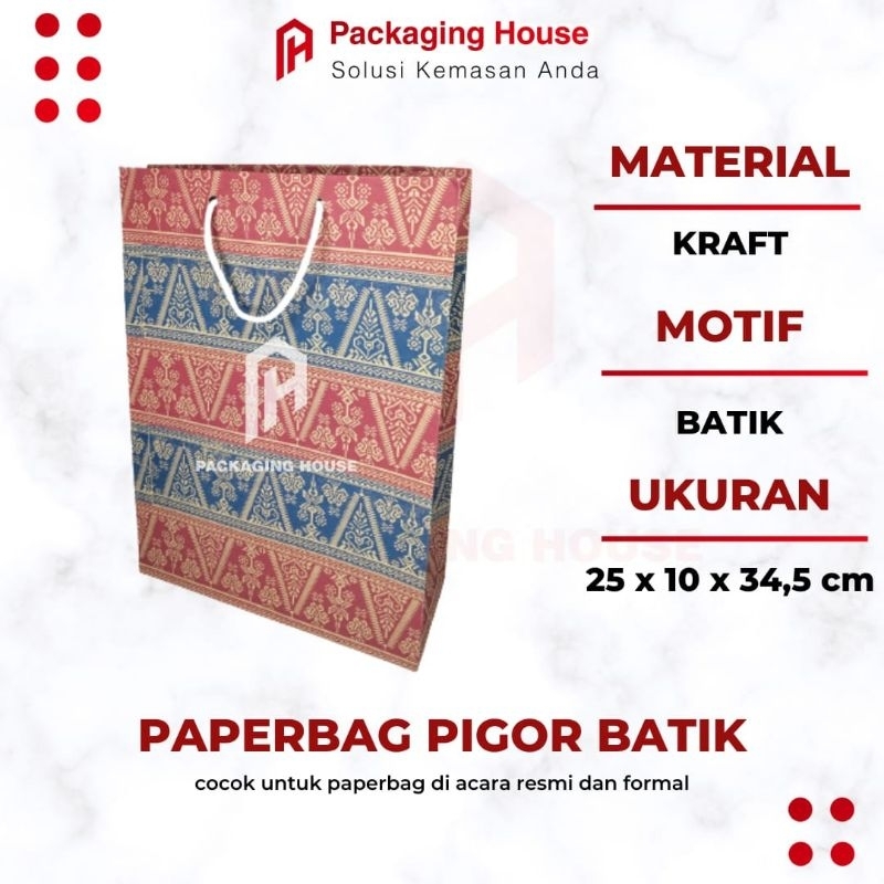 

Paperbag Batik 25 x 10 x 34, 5 cm | Paper bag Motif | Paper bag Murah |