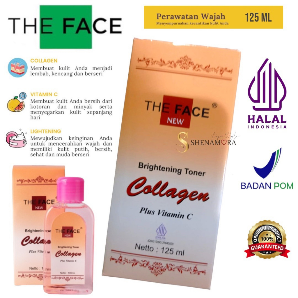 The Face Brightening Toner Collagen Plus Vitamin C 125 ml