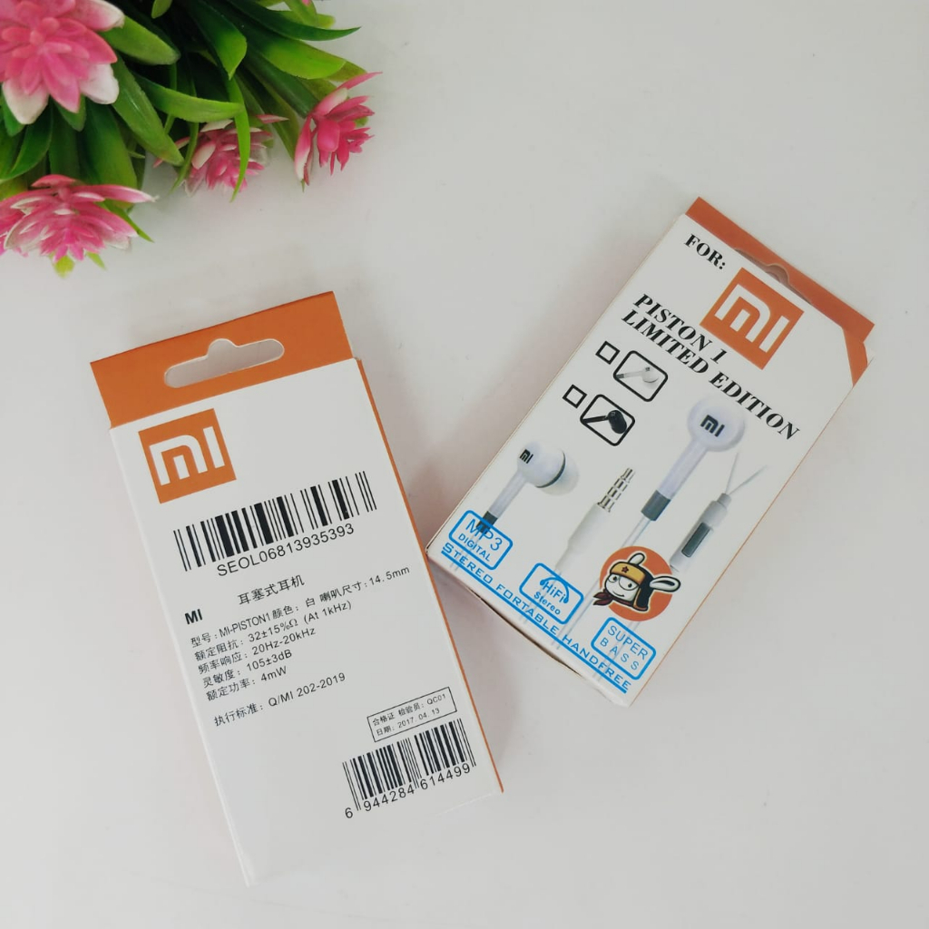 Earphone piston1 limited edition super bass hifi stereo hf universal android smartphone PROMO SEN