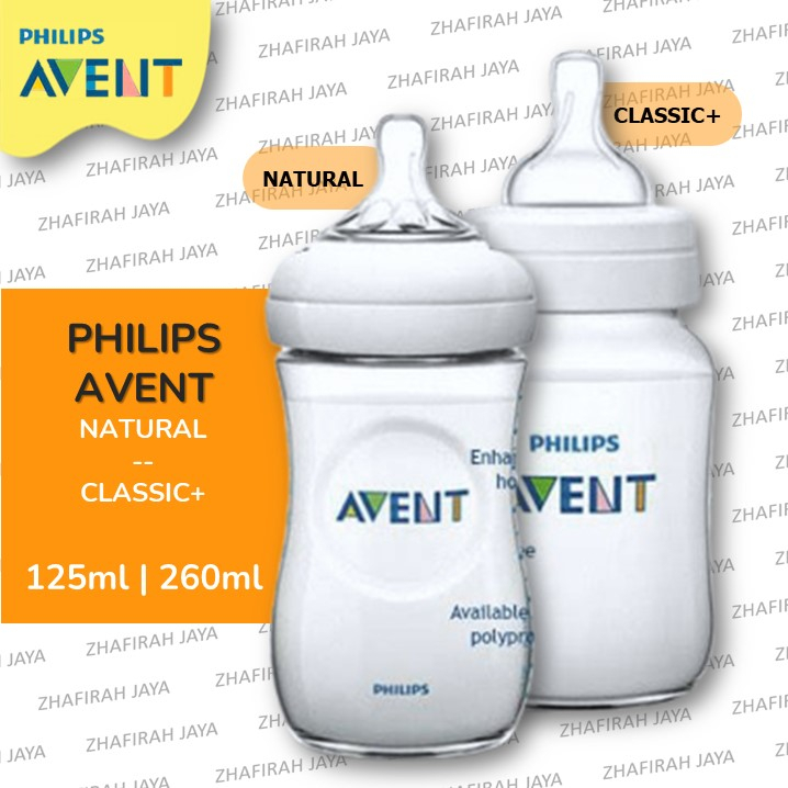 ❤ZJ❤ Philips AVENT NATURAL 125ml 260ml | PHILIPS AVENT CLASSIC+ 125ml 260ml