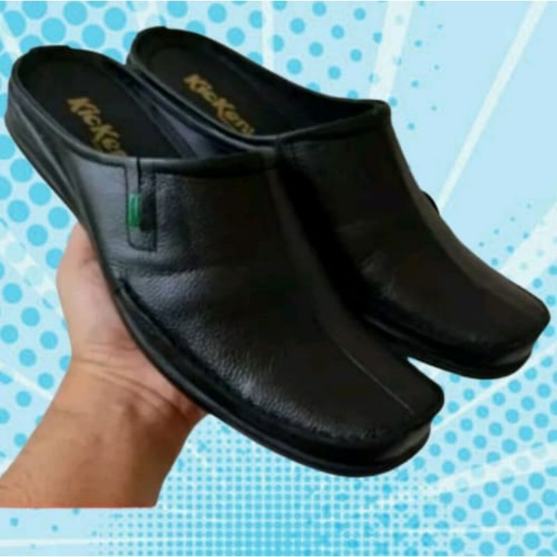 SEPATU SANDAL PRIA SLOP PRIA ORIGINAL KULIT ASLI SEPATU FORMAL