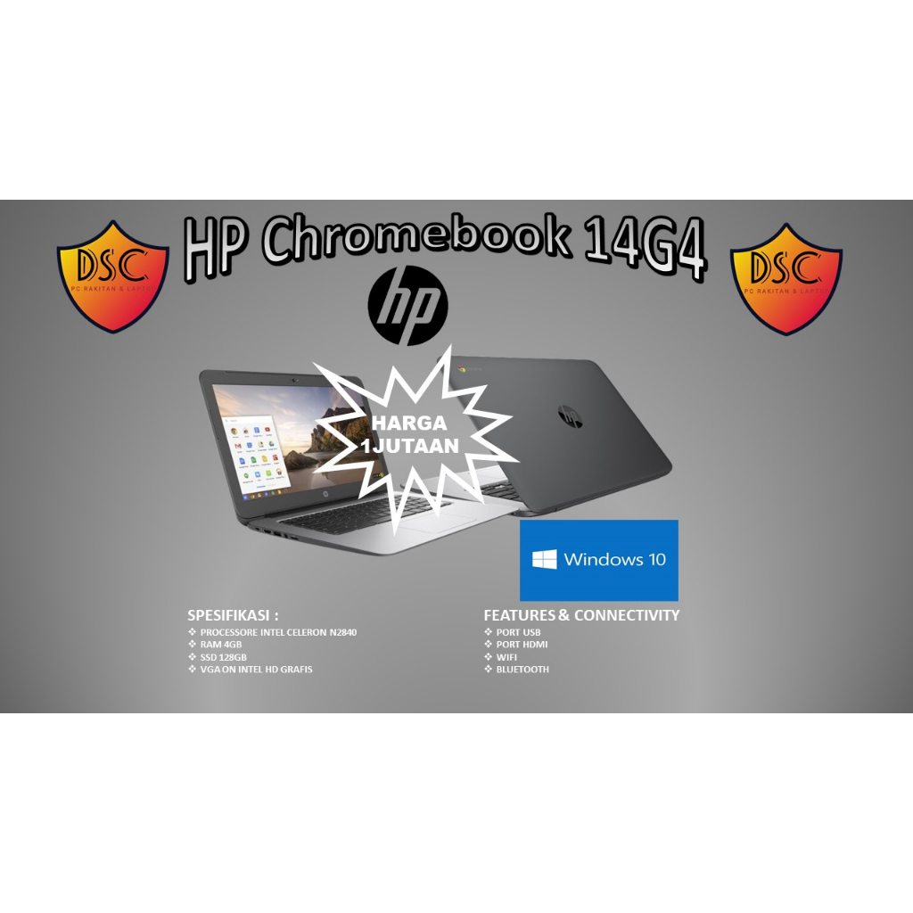 Laptop Hp Chromebook 14 G4 Ram 4gb Ssd 128gb ( Second )