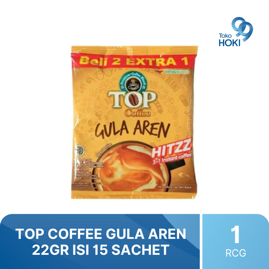 

TOP COFFEE GULA AREN 22GR 1 RENCENG ISI 15 SACHET