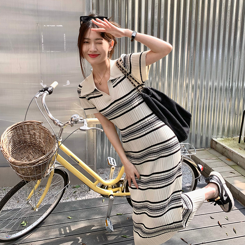 Dress Rajut Wanita Iisaii - Mini Dress Perempuan Terbaru Motif Salur