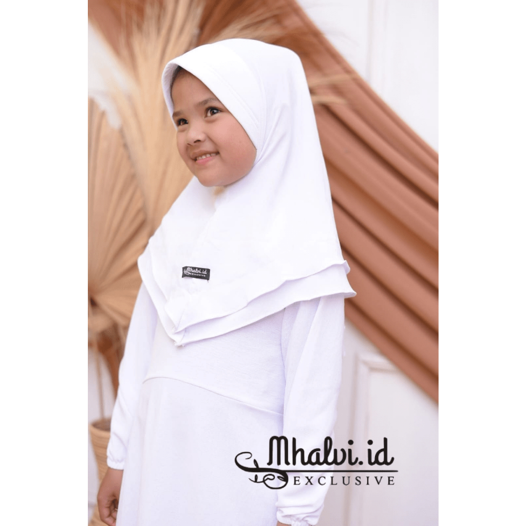 gamis anak set kerudung bahan crincel outfit manbasik haji tk seragam sekolah dan baju ngaji