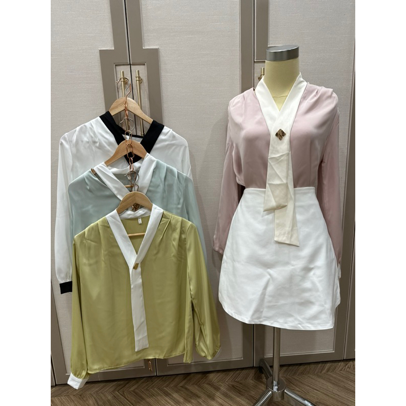 Kemeja kantor wanita blouse wanita kemeja korea blouse korea fashion korea kemeja cantik premium kem
