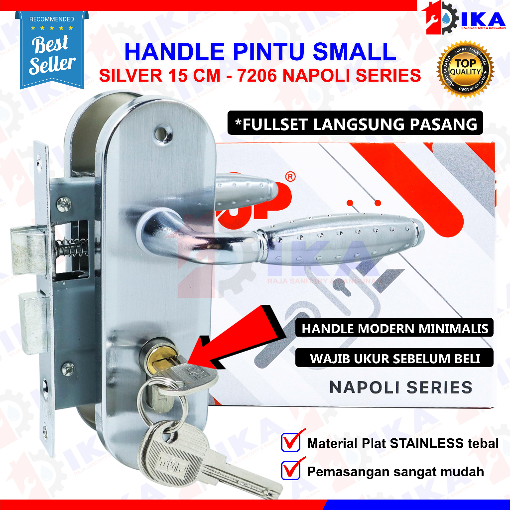 Kunci Pintu Kecil Top Safety Lock Komplit | Royale Series | 15CM | handle kunci pintu kumplit Kunci Pintu Rumah Kecil Kumplit 1 Set | 15cm | Gagang Handle Kunci Pintu Kamar Stainless Termurah