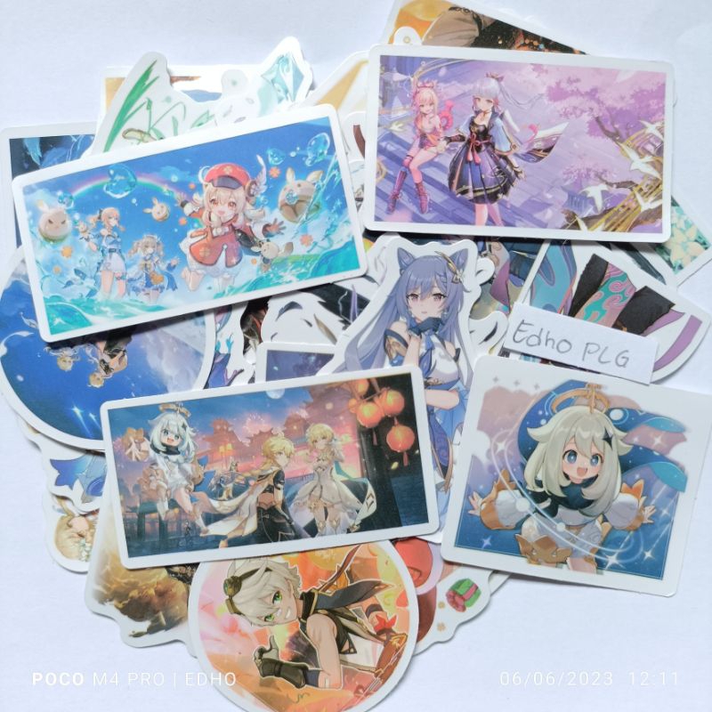 

stiker genshin impact murah anti air / sticker genshin impact waterproof