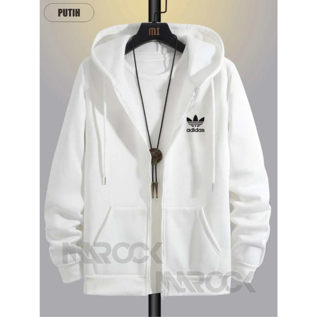 Sweater Hoodie Distro Adidaas - Jaket Distro Pria Zipper