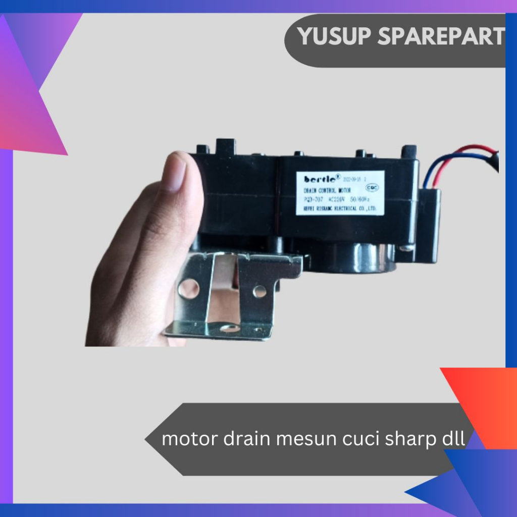 MOTOR DRAIN MESIN CUCI 1 TABUNG SHARP, MOTOR PEMBUANGAN MESIN CUCI SHARP