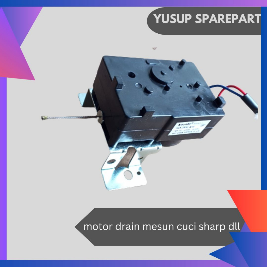 MOTOR DRAIN MESIN CUCI 1 TABUNG SHARP, MOTOR PEMBUANGAN MESIN CUCI SHARP