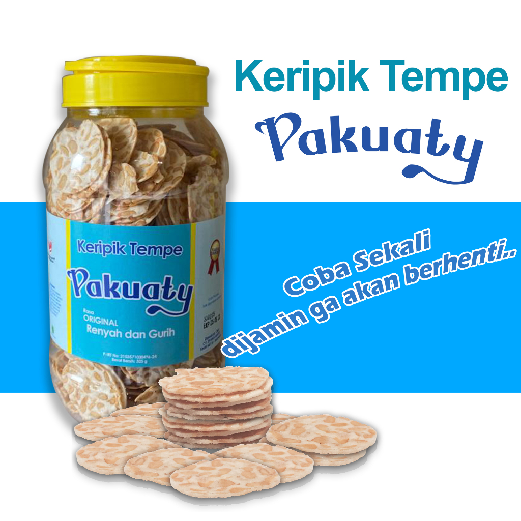 

Pakuaty Keripik Tempe kualitas premium renyahkemasan Toples