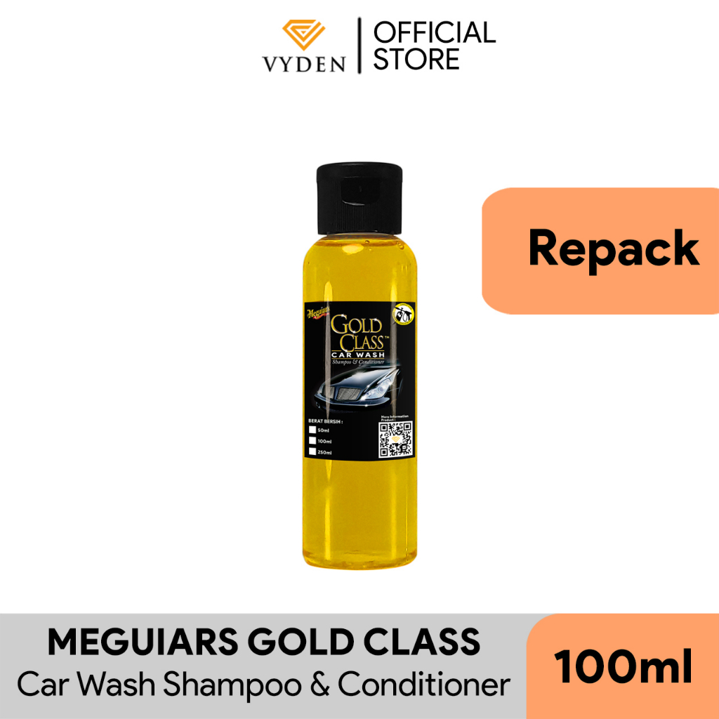 MEGUIARS GOLD CLASS Car Wash Shampoo Conditioner 100ml REFILL Sabun Cuci Shampo Sampo Salju Motor Mobil Busa Tebal Licin Kilap Tinggi