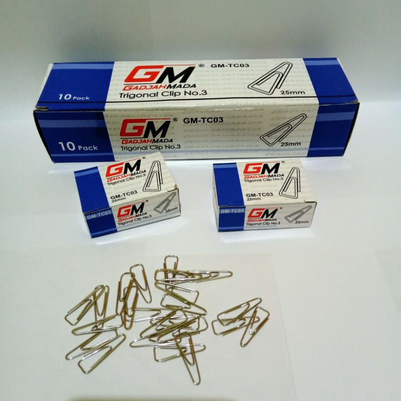 Penjepit Kertas / Paper Clip Kecil / Klip Kecil / Trigonal Paper Clip No 3 gajah mada