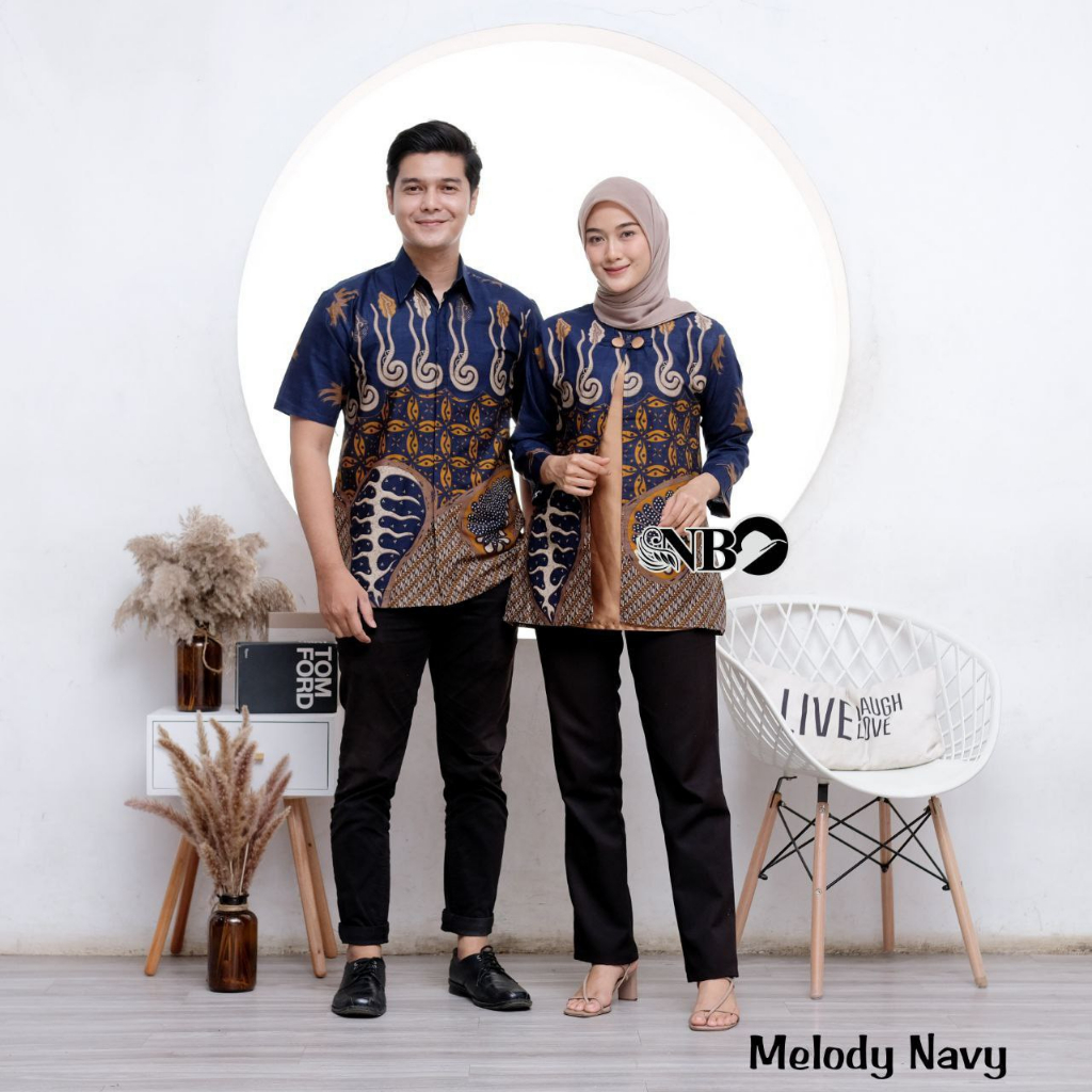 Batik Couple Modern Atasan Blouse Batik Kerja Kantor Wanita Seragam Batik M L XL XXL