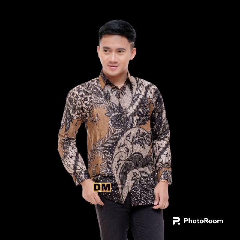 PROMO 3.3 MEN SALE BAJU BATIK PRIA POLOSAN LENGAN PANJANG PRIA PAKAIAN DINAS PNS KERJA SIZE MLXL