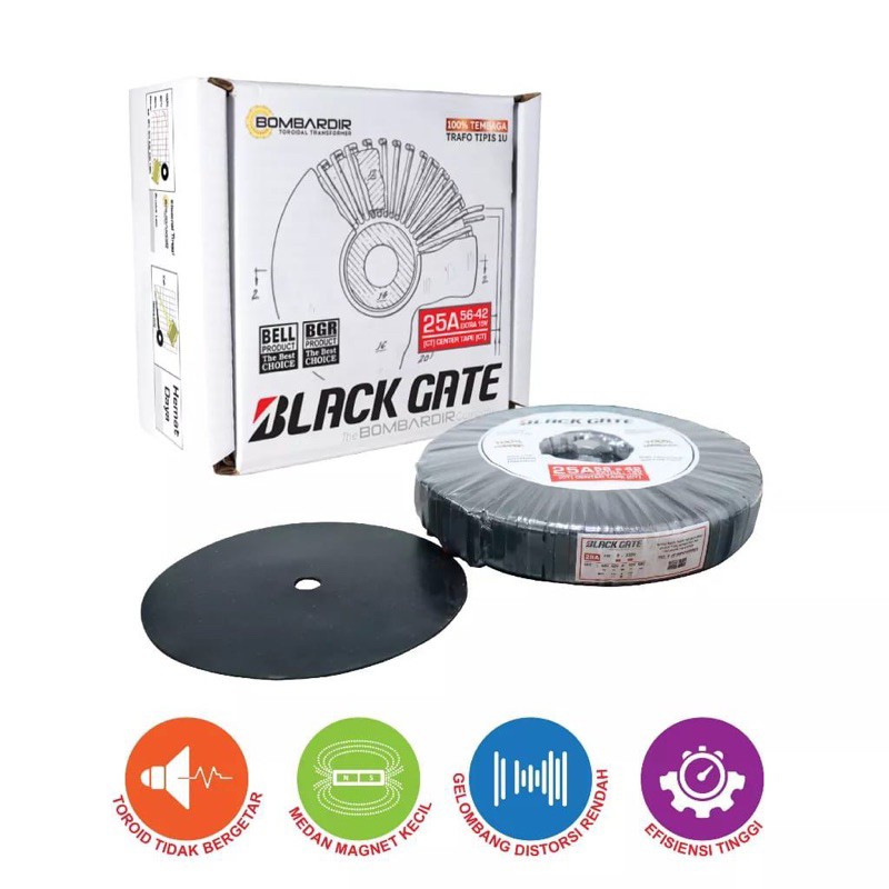 Trafo Toroidal Trafo Donat Blackgate 25A 56V &amp; 42V Tipis