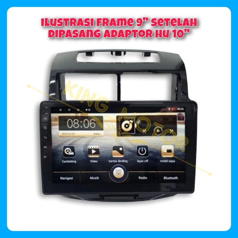 Adaptor Frame Head Unit Android 10 inch / 9 inch (9 to 10 / 10 to 9)