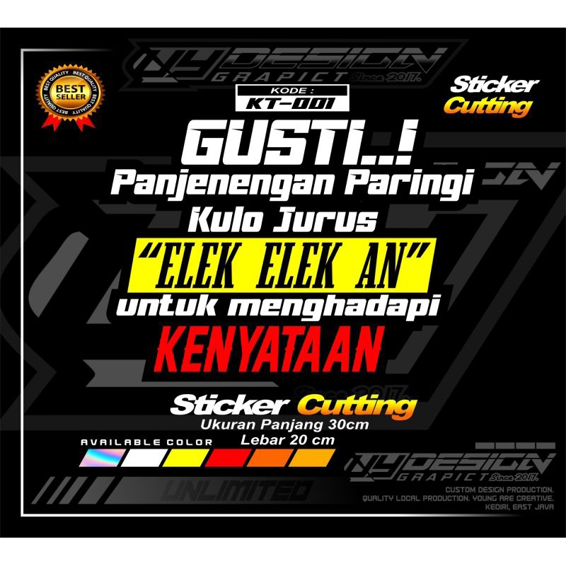 TULISAN CUTTING KACA MOBIL STICKER CUTTING KACA MOBIL TERBARU