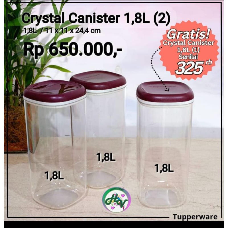 TUPPERWARE ORI 100% NEW PROMO MURAHH cristal canister toples mewah
