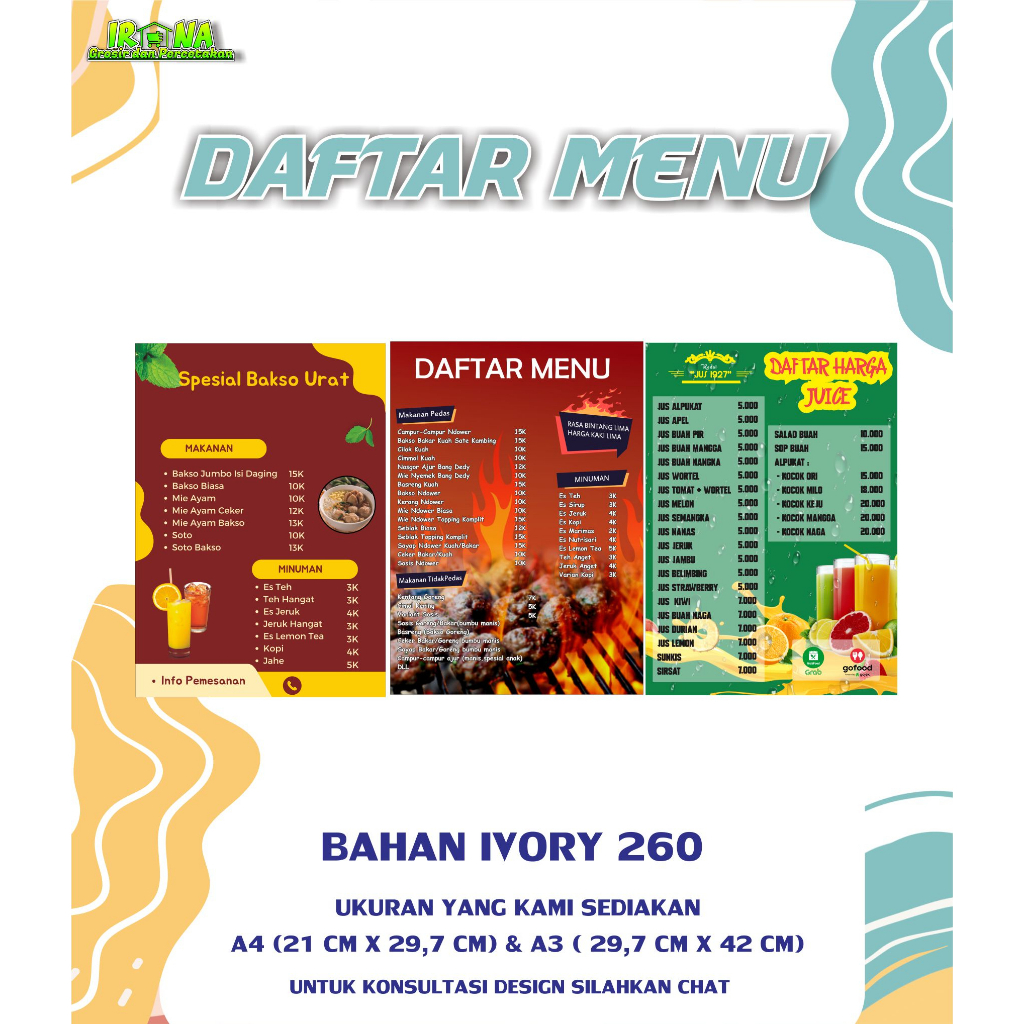 

CETAK DAFTAR HARGA/CETAK MURAH/A3 MURAH