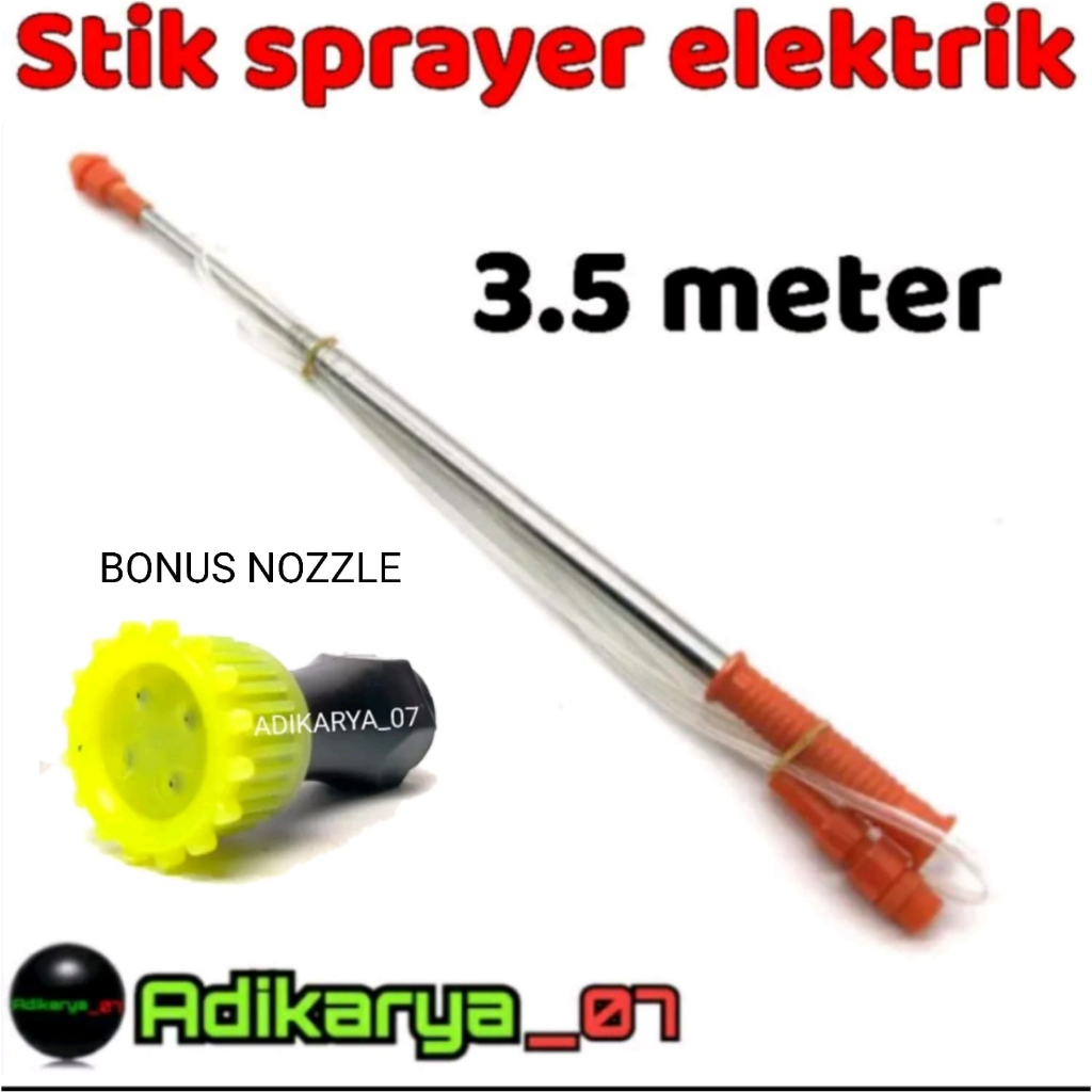 Stik Teleskopik 3.5 Meter Sprayer Elektrik Stik Sprayer Elektrik Panjang Semprotan Hama 3.5 Meter Me