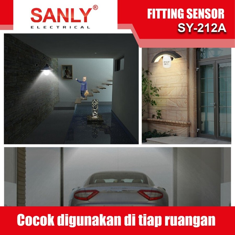 Fitting Lampu Sensor Gerak Otomatis Sunly 212A Tipe E27 Original