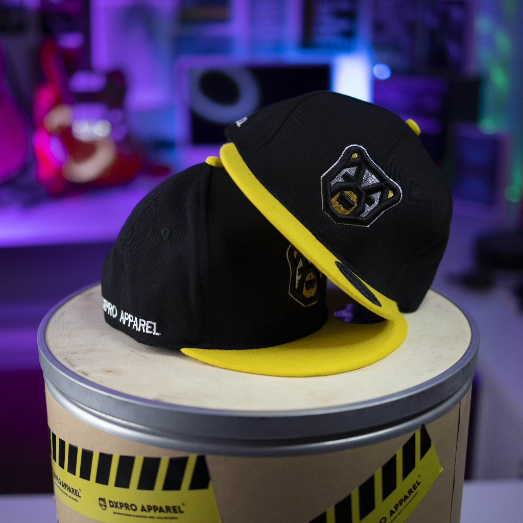 TOPI SNAPBACK DXPRO BEAR BLACK YELLOW