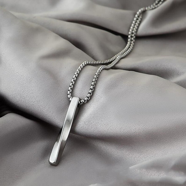 kalung fashion pria wanita hip-hop twisted pendant necklace jka261(2f5)