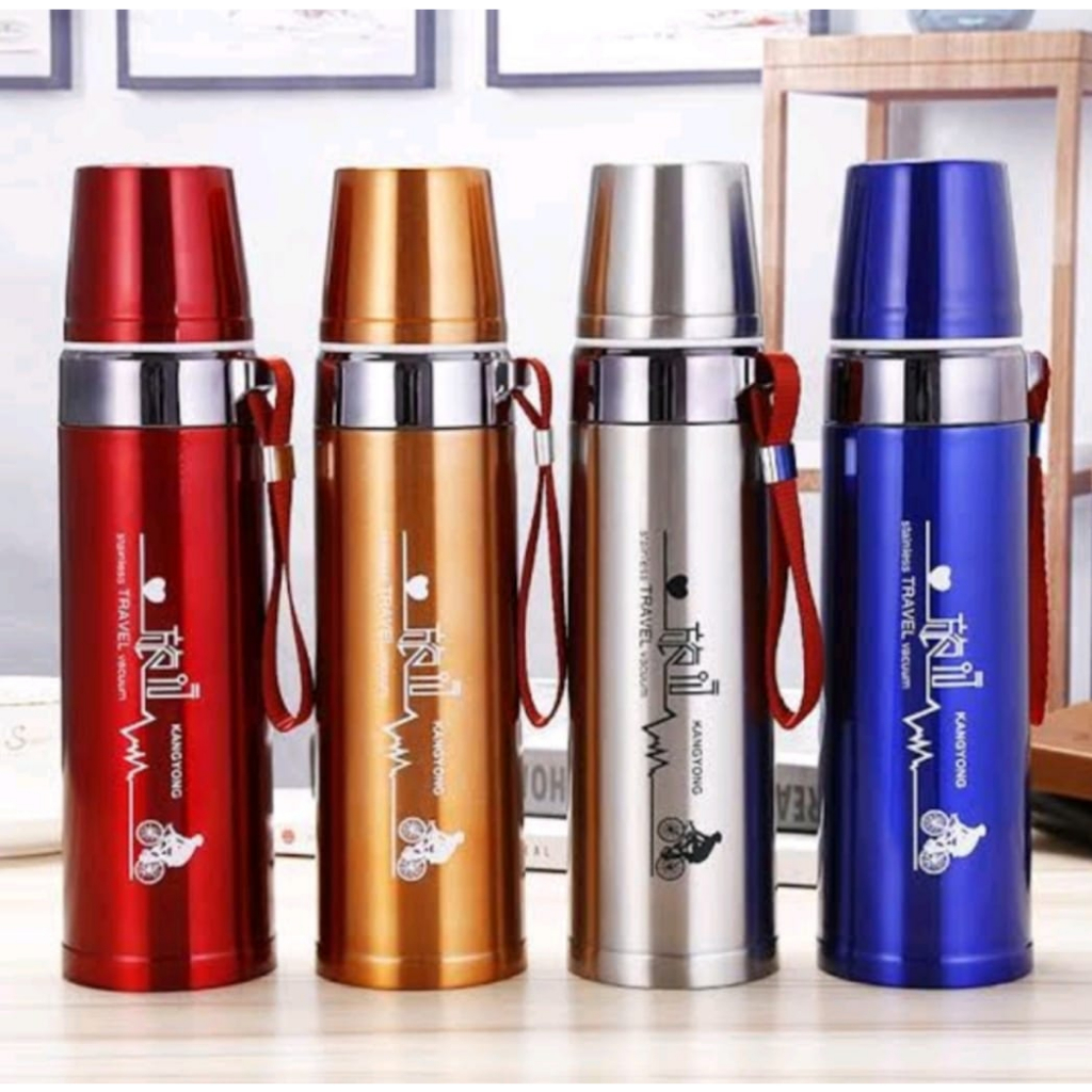 Termos-Tumbler Travel 750ML Vacuum Flask Stainless Steel-Botol Air Minum Tahan Panas&amp;Dingin Bahan Berkualitas Model Travel