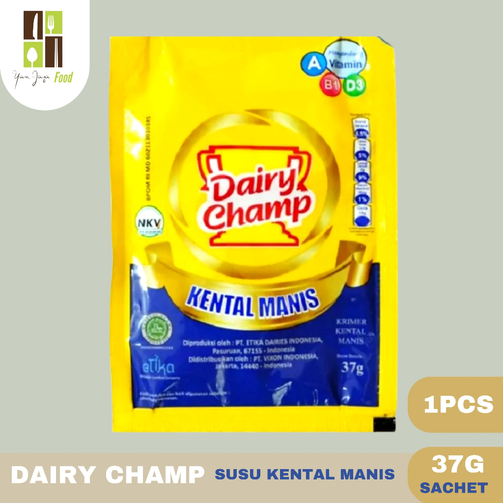 

Dairy Champ Susu Kental Manis Sachet 37g 1 Pcs / 1 Renceng [6 pcs]