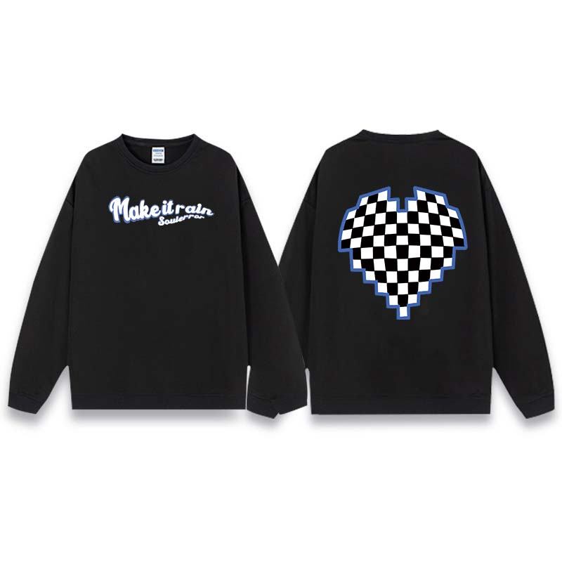 Sweater Heart kaos oversize baju korean style wanita ootd