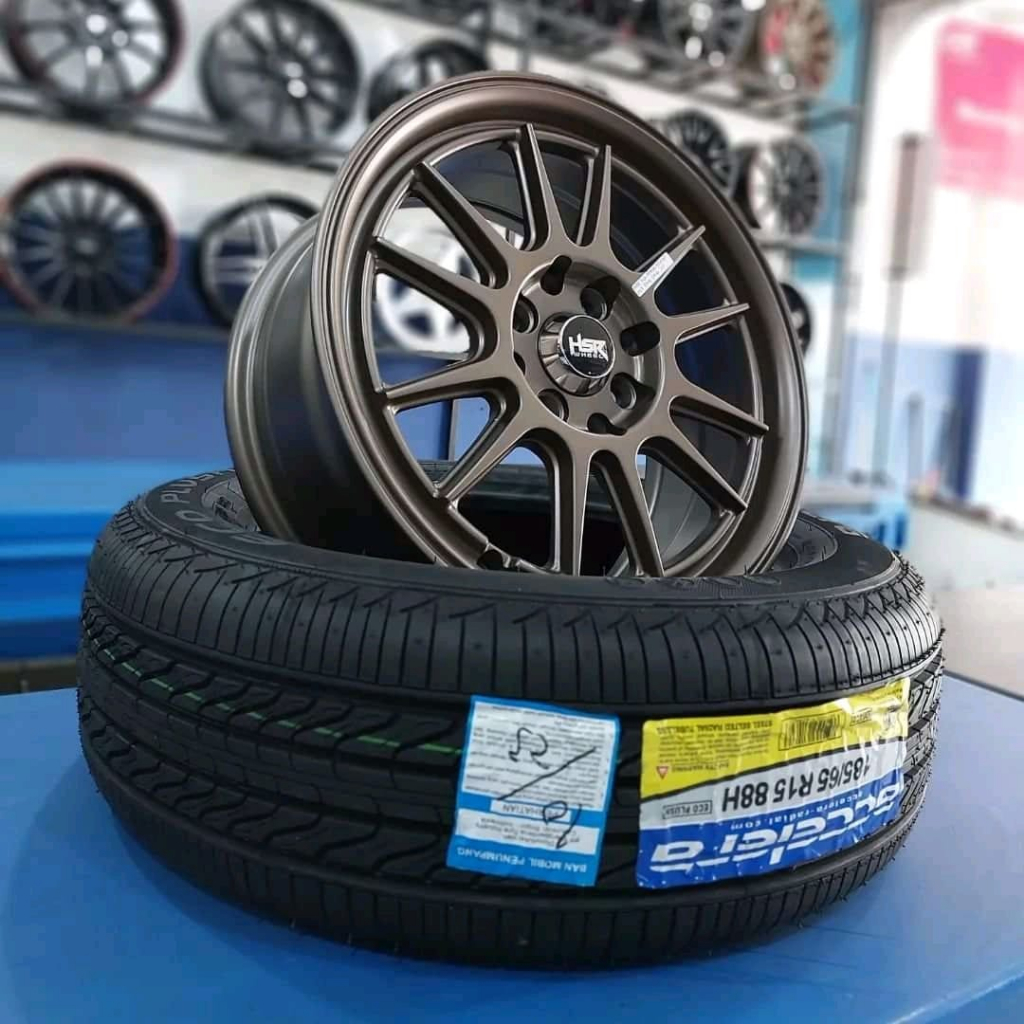 PAKETAN VELG HSR R15 + BAN MERK ACCELERA