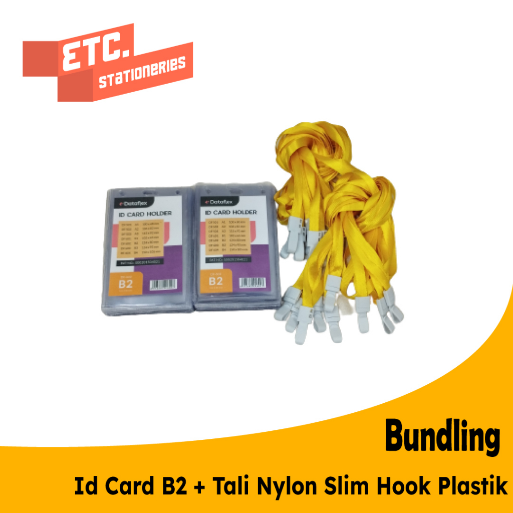 

Paket Bundling Id Card B2 + Tali Nylon Slim Hook Plastik (CBT-NYLK)