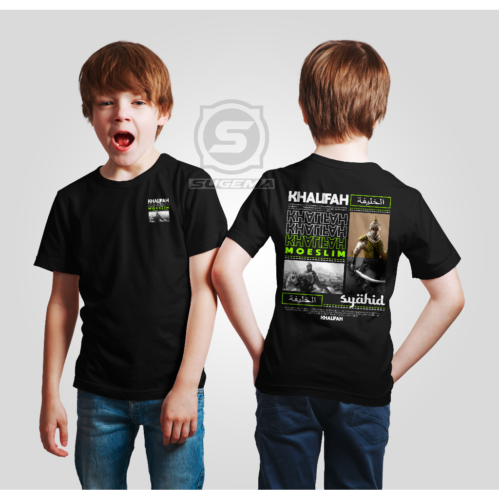 Kaos Khalifah Anak 01 - Kaos Dakwah Islami Anak - Kaos Pahlawan Islam Anak