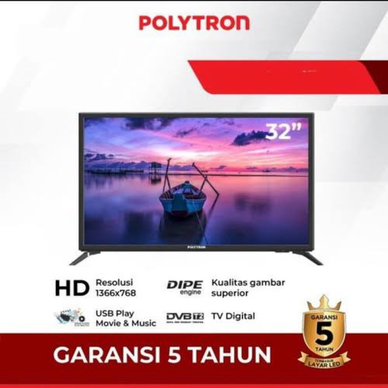 Polytron 32 inch / 24 inch TV Polytron PLD32V1853 Polytron Led Digital Tv Polytron 24 inch PLD24V185