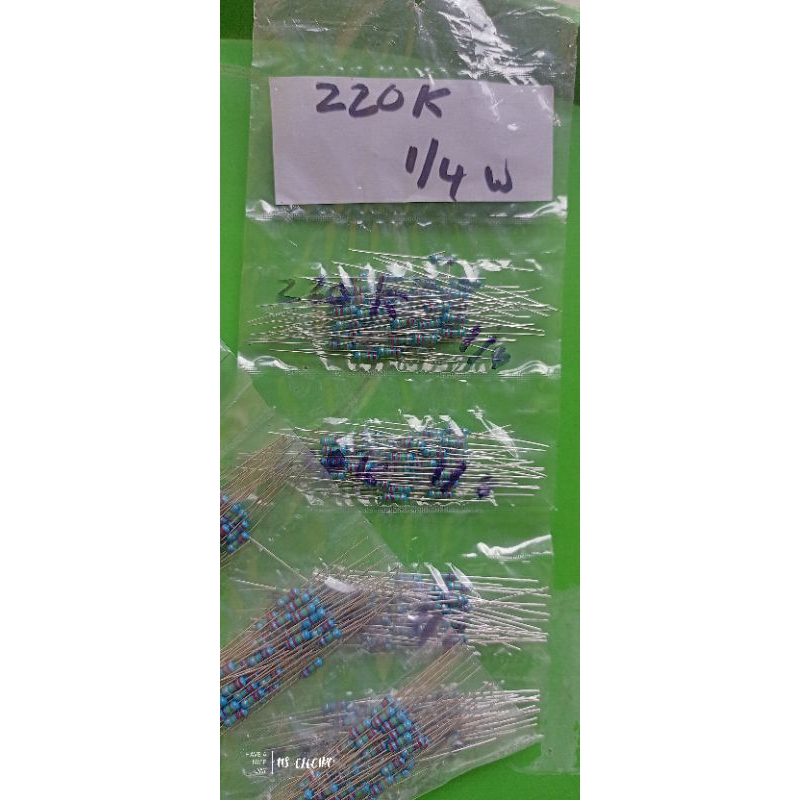 resistor 220k 1/4watt per pack