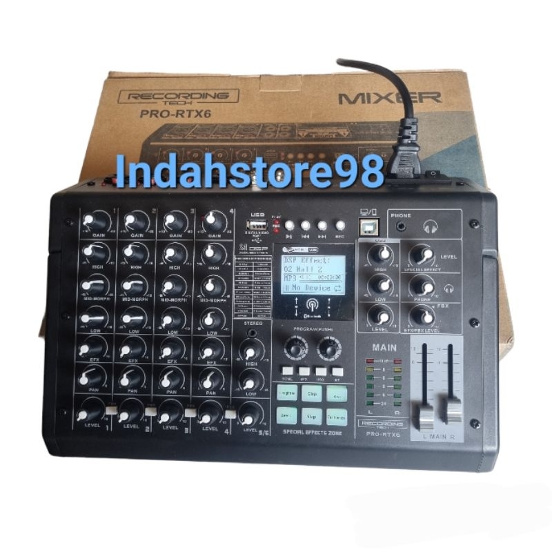Mixer Recording Tech PRO RTX6 Profesional Audio Mixing Pro RTX 6 Channel Original
