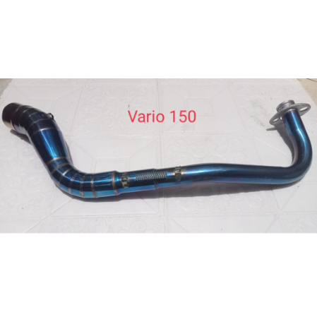HEADER/LEHER KNALPOT VARIASI BLUEMOON HONDA VARIO 150 SAMPING