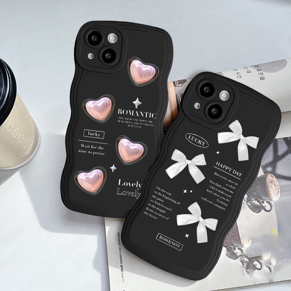 [GB01-2] SoftCase Gelombang Hitam Motif Love Pita For Vivo Y36 Y27 Y02 Y02T V27 V27E V25 V25E Y22 Y1