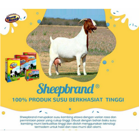 Sheepbrand Susu Kambing Etawa | 1 Kotak 10 Sachet 200 Gram