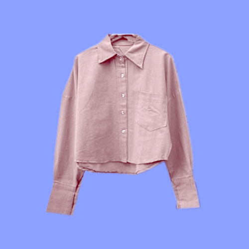 Baju Atasan Wanita Terbaru Kemeja Blouse Crop Kekinian Modern Oversize Import