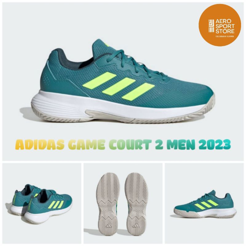 [ SEPATU TENIS LAPANGAN ADIDAS GAME COURT 2 MEN 2023 - HIJAU ]