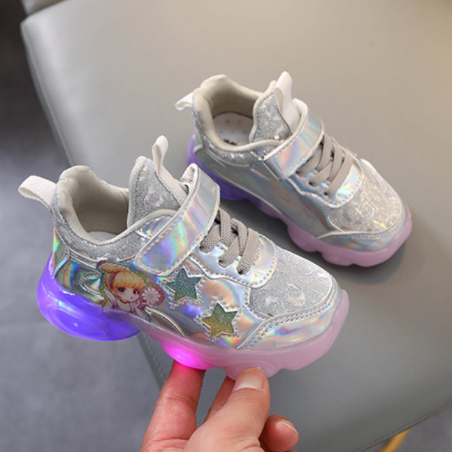 babyfit SUPER GLAMOUR sepatu LED korean style anak perempuan sneakers lampu import gs-0529