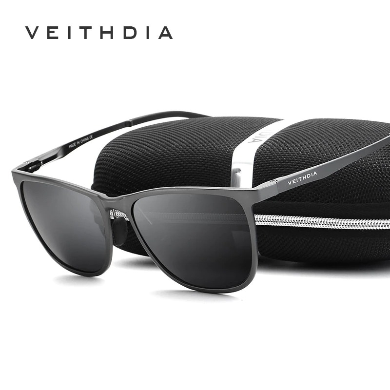 VEITHDIA Kacamata Retro UV Polarized Sunglasses - 6623 - Black