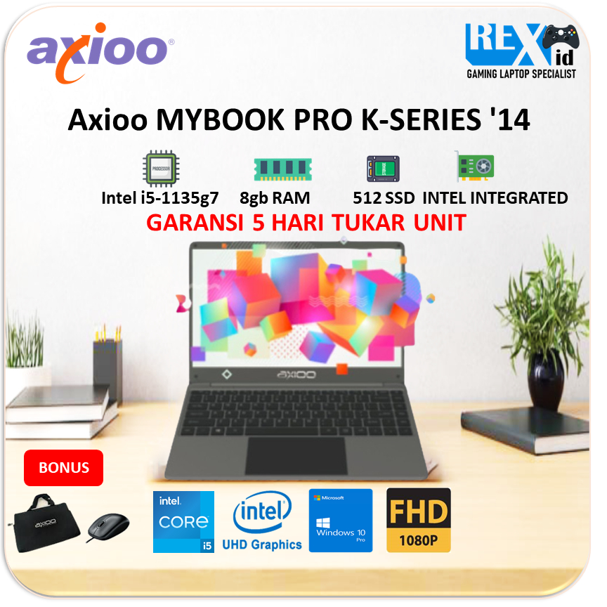 AXIOO MYBOOK PRO K5 (8N5) (i5 1135g7 8gb 512ssd W10Pro 14.0inch FHD TKDN)