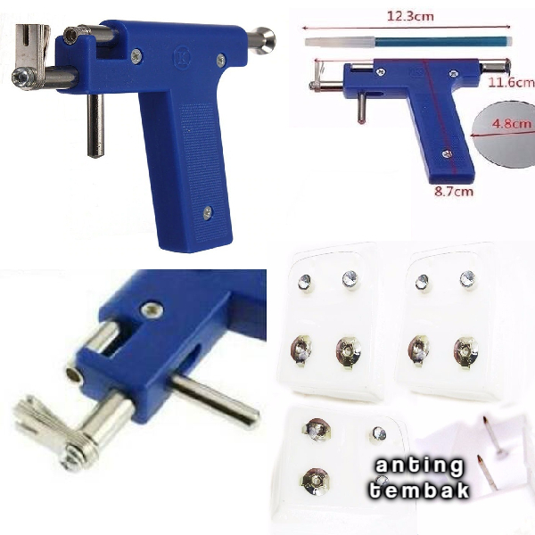 alat tindik telinga full set / alat tindik telinga full 12 anting Terlaris