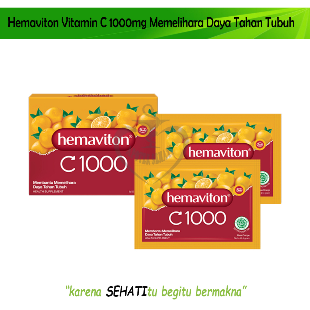 Hemaviton C 1000 Serbuk Memelihara Daya Tahan Tubuh